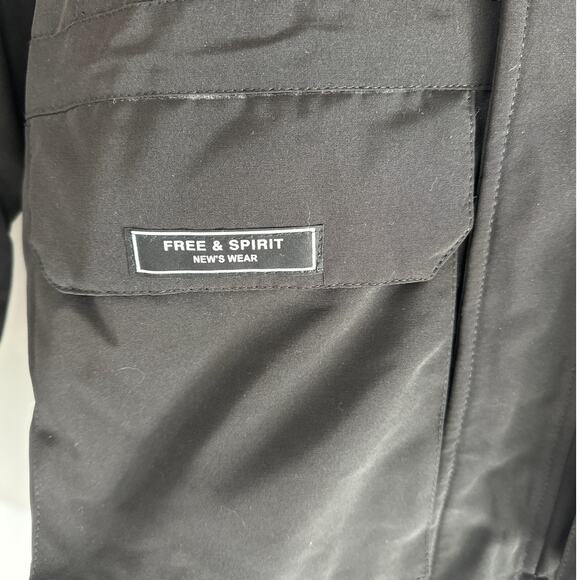 Vintage Free & Spirit Men’s Outdoorsport Hooded Puffer Parka Military Jacket M - Picture 5 of 12